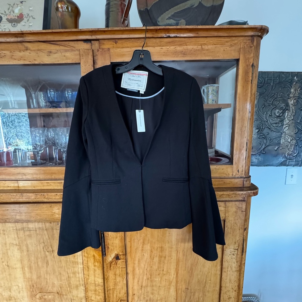 Cartonnier Black Women's Open-Front Blazer Jacket Sz XS NWT &138